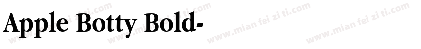 Apple Botty Bold字体转换